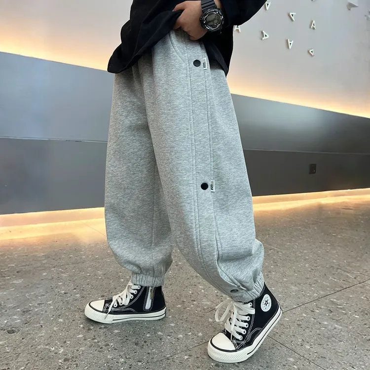 男童裤子2025春秋季新款儿童中大童束脚裤春装休闲宽松运动卫裤潮