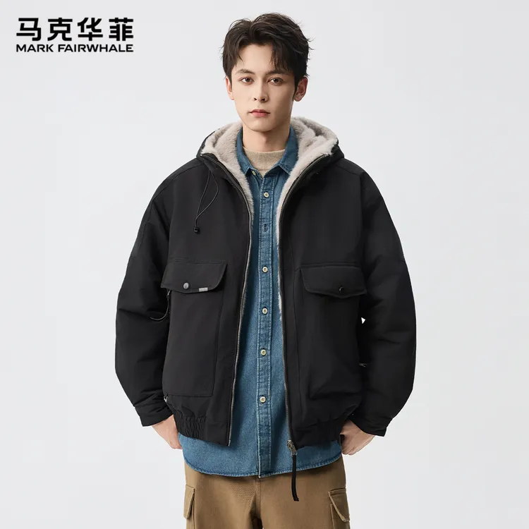 【座山雕】马克华菲2025秋冬季双面穿毛绒工装棉服男宽松座山雕外套