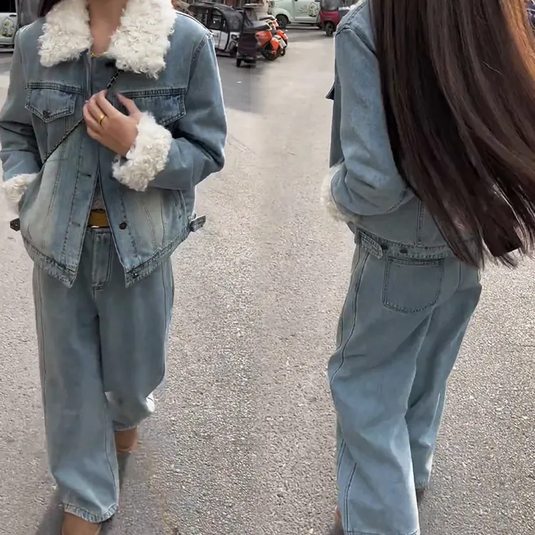 2025秋冬新款时尚显瘦气质网红高档套装女高级百搭宽松大码两件套