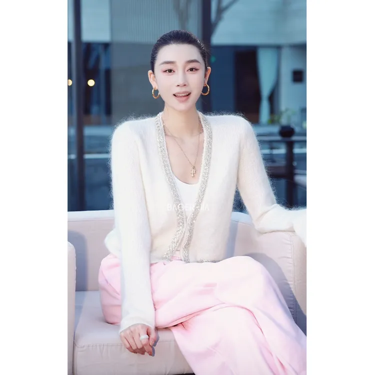 66-【许你耀眼】宝儿家含幂BV87225307冬季款马海毛羊毛小香风开衫