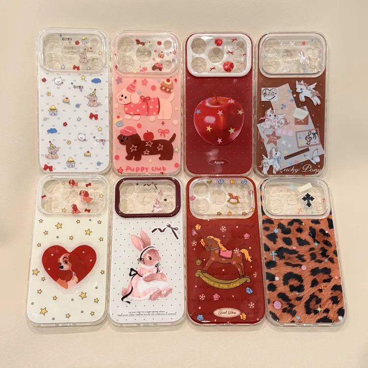 波点爱心动物苹果IMD双层手机壳适用于iPhone17promax包相机键