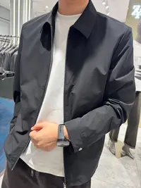 李茹定制夹克加绒外套休闲黑色