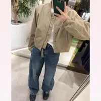 春苗女装    无领两色棒球服    休闲百搭长袖外套