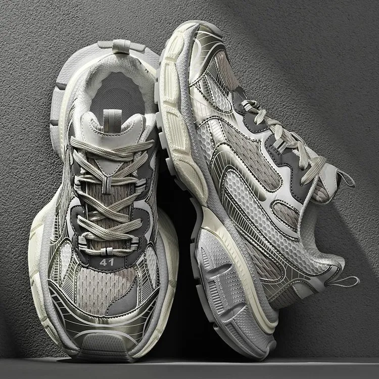 【香港潮牌】男款宽脚掌运动休闲鞋宽楦老爹鞋高脚背男鞋鞋加宽脚肥