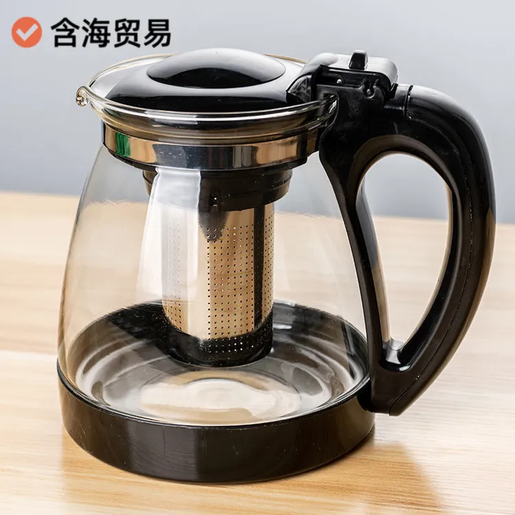 1000/2000ML茶壶玻璃耐高温泡茶壶单壶大容量茶具花茶壶水壶联严