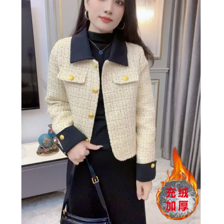 【当天发+运费险】充绒高级感小香风短款外套气质设计感外搭RO527