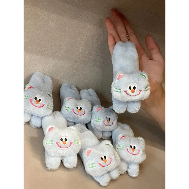 趣味猫咪小熊卡通可爱少女心包包挂饰挂件钥匙扣两用bb夹