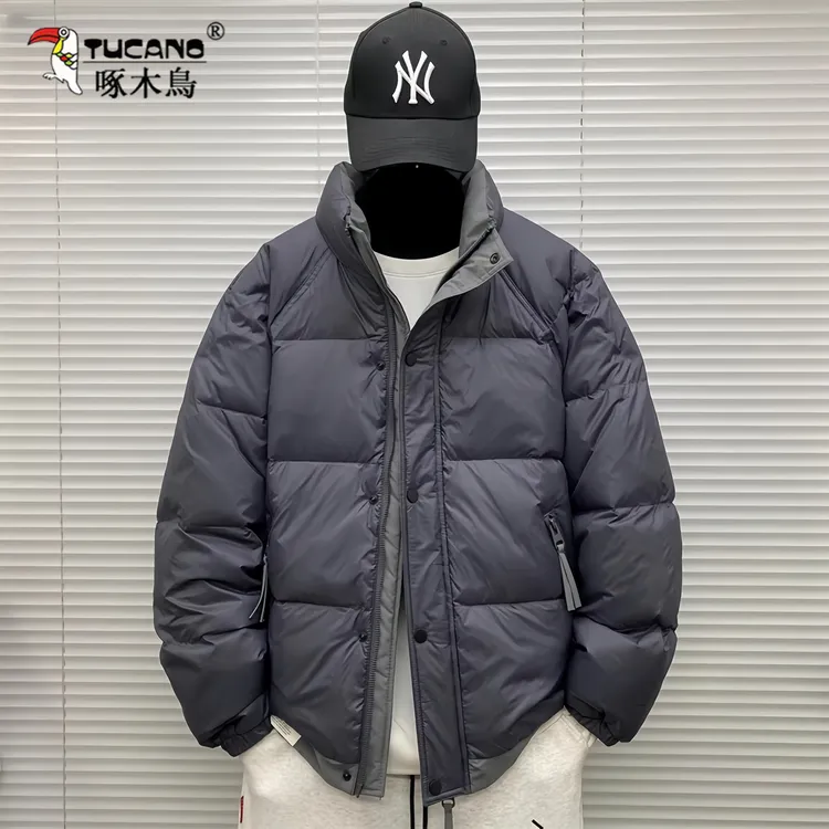 TUCANO/啄木鳥潮牌羽绒服男士冬季保暖立领撞色拼接休闲青年外套