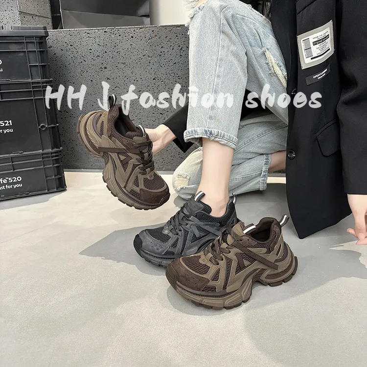 欧货厚底高级感炸街老爹鞋女2025秋冬新款时尚百搭休闲运动跑步鞋