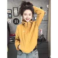2025秋季新款【四季多巴胺】时尚防风短款收腰连帽韩版冲锋衣女
