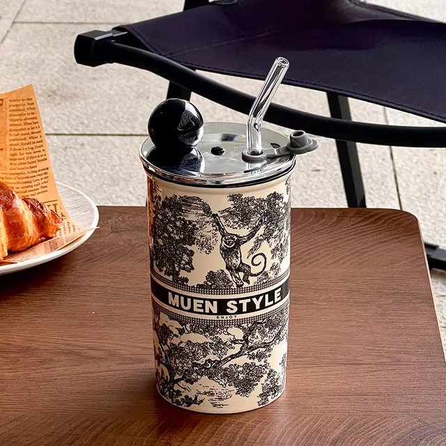 2025新款家用特别好看的咖啡杯高级精致办公室下午茶陶瓷咖啡杯