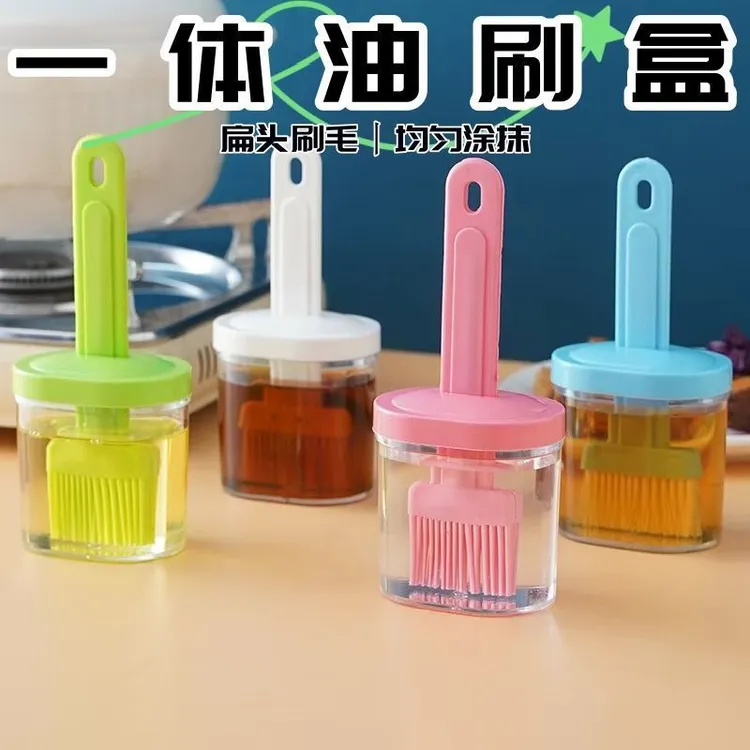 油刷带瓶家用耐高温厨房烙饼刷油专用食用调料瓶烧烤刷油神器