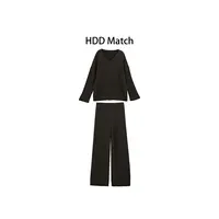 HDD- "套装逻辑" 羊毛 秋季针织V领毛衣+针织裤套装 Y8930 