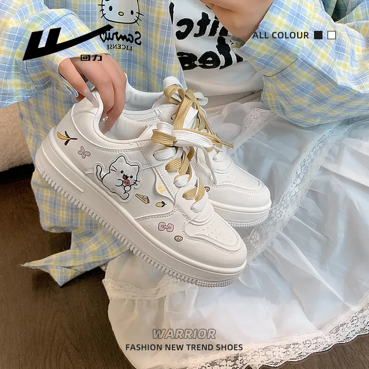 回力女鞋小白鞋2025春秋新款出游鞋子百搭学生运蓝黑防滑轻便板鞋