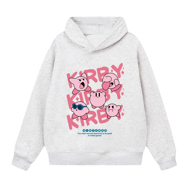 大码300斤卡通星之卡比休闲无口袋卫衣男女秋冬加绒加厚宽松上衣