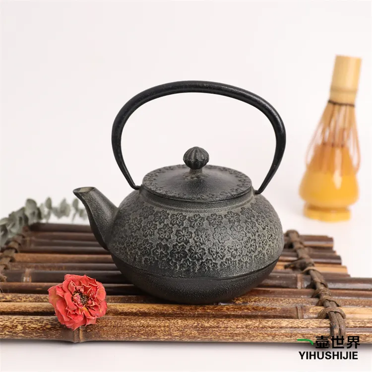 日本铁壶（中） 500ml 南部铁器 手工无涂层铸铁雕刻烧水壶 现货