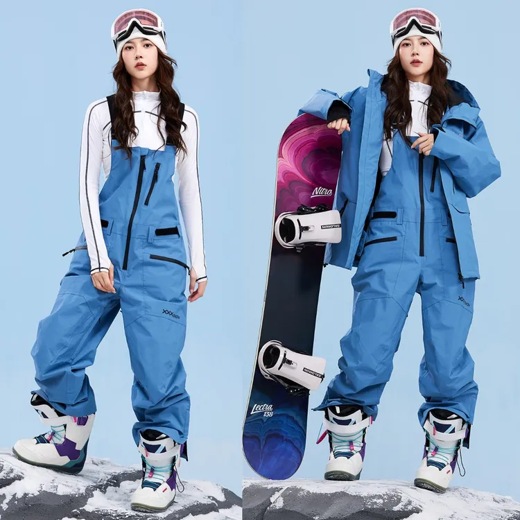 XXXsnow单板滑雪背带裤女男款防水加厚保暖3L宽松雪裤连体裤子冬