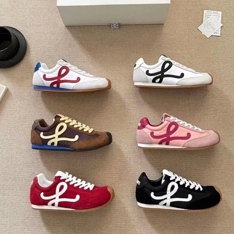 王一博杨幂同款复古丑萌阿甘鞋男女款拼色休闲真皮软底休闲德训鞋