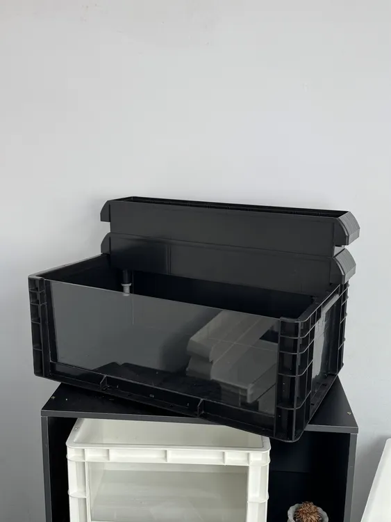 【60尺寸黑色无边框款】一面可视周转箱乌龟缸适合于家庭客厅养龟