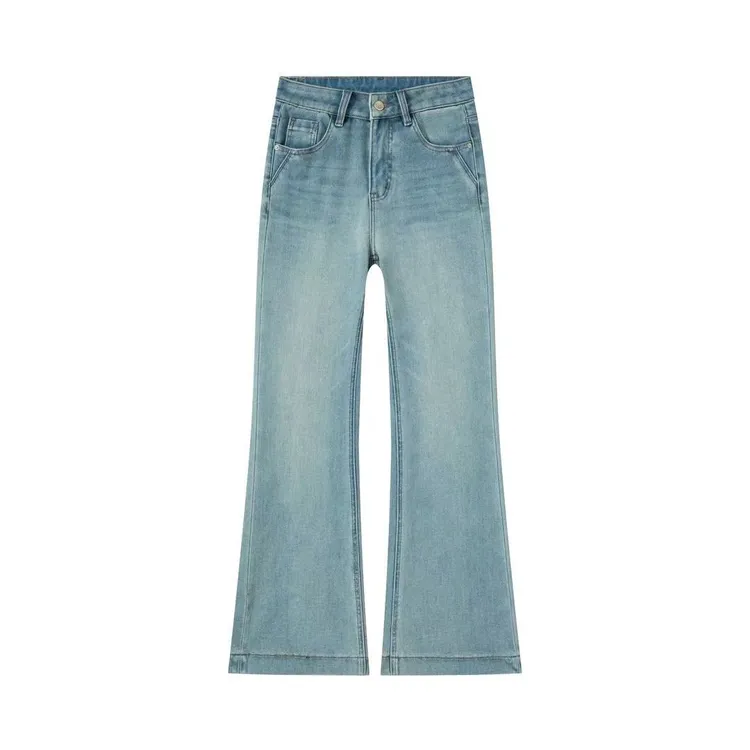 JEANS 薄荷曼波高腰微喇裤牛仔裤女士微喇女装长裤百搭显瘦百搭