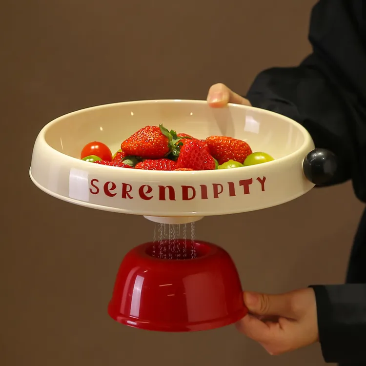 川岛屋水果盘客厅茶几家用高端精致高颜值零食摆放盘干果盘糖果盘