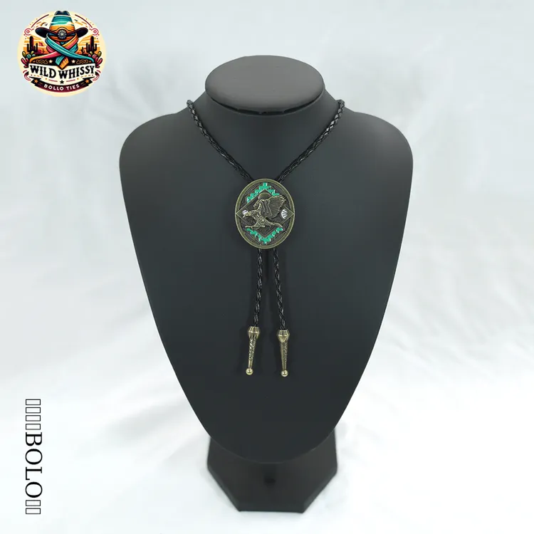 狂野西部Bolotie西部复古图腾鹰金属波洛领带男女衬衫领结个性cos