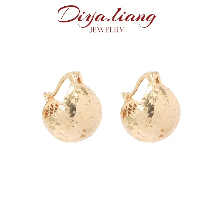 925银耳饰 梁雅帝新品【方寸星光CNC碎冰冰】设计款气质纯银耳饰