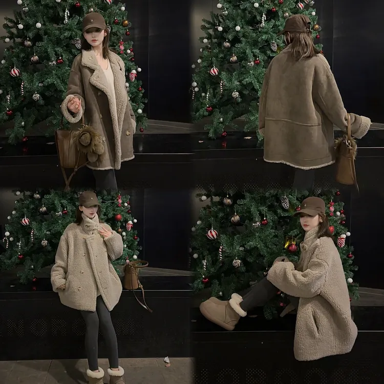 【女主角】颗粒羊毛短款女装短外套f00001