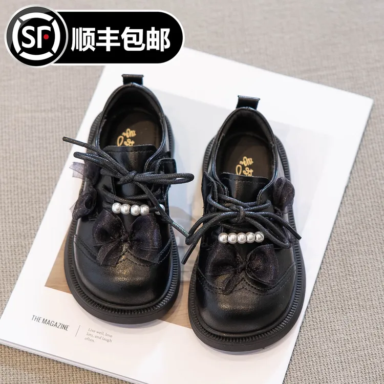 阿童木女童皮鞋秋季新款儿童公主鞋春秋女宝鞋黑色洋气乐福鞋软底
