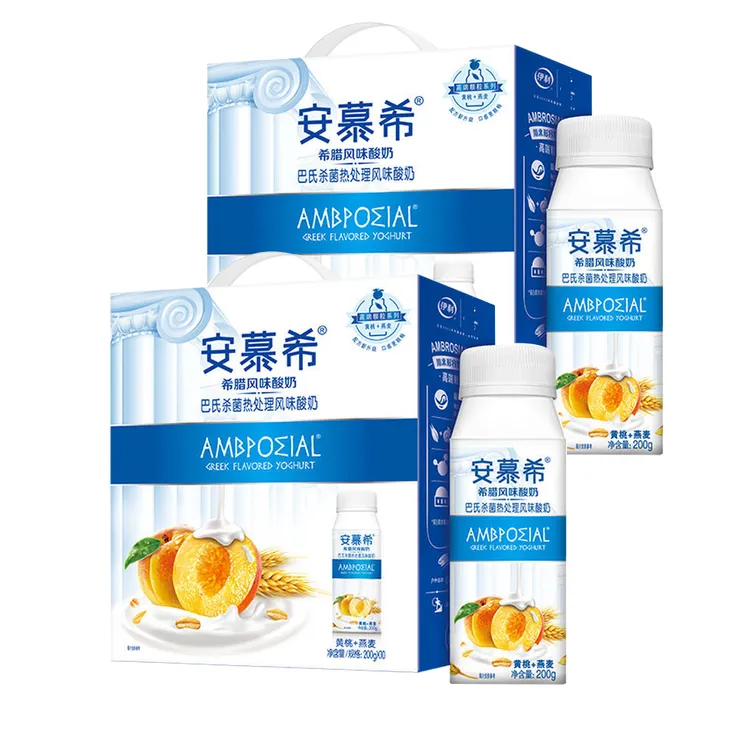 【9月2箱】伊利安慕希黄桃草莓燕麦200g/瓶整箱多口味包装随机