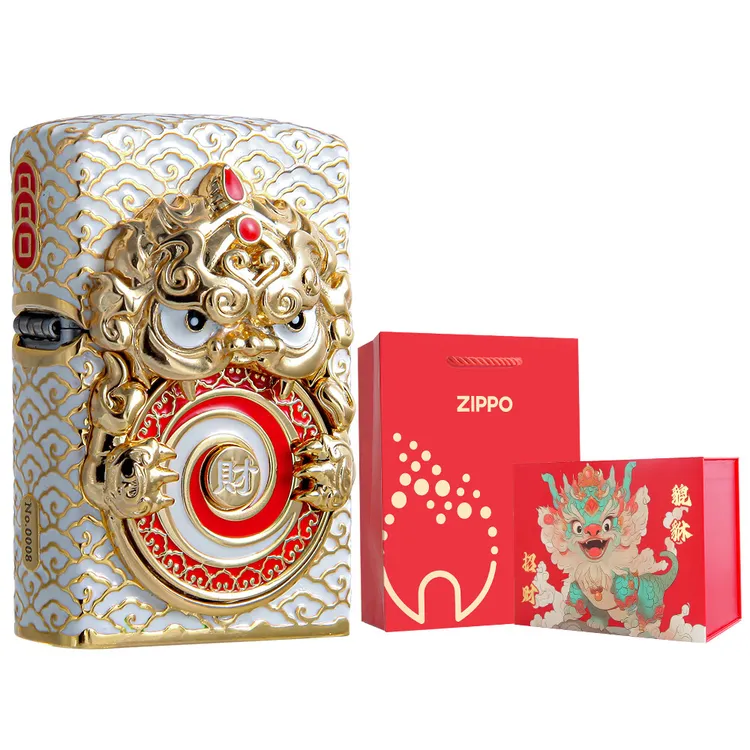 ZIPPO/之宝打火机 夜光珐琅吞金貔貅重甲限量 送男士节日礼物