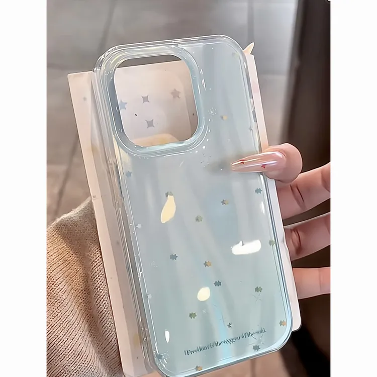 BANCA流星纹薄荷色星星适用苹果16/15promax手机壳iPhone13/14/12