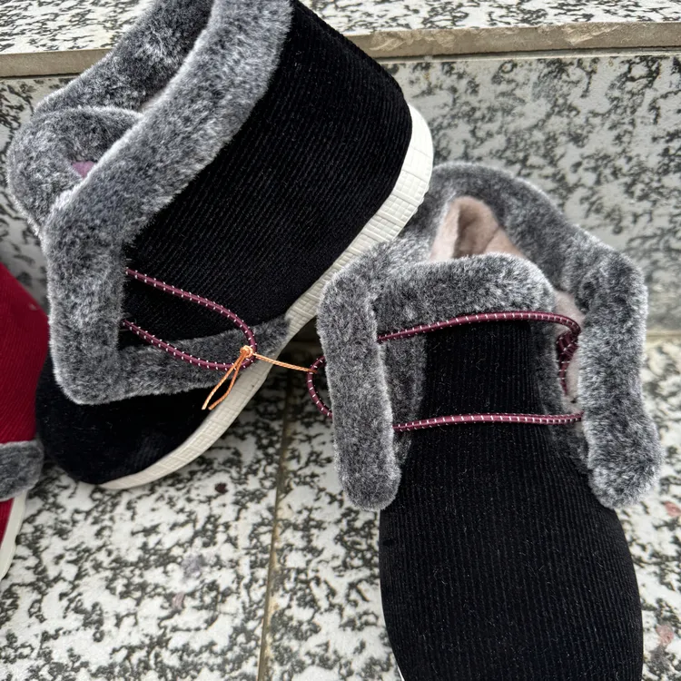 湖北恩施手工上线冬季加绒加厚保暖加强防滑棉鞋冬天老棉鞋外穿