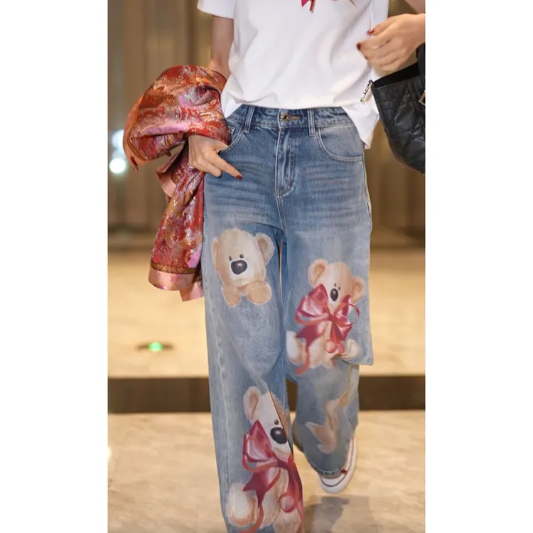 yiyiya.Guo艺艺吖【减龄泰迪】新款高腰百搭显瘦牛仔裤120313SS52