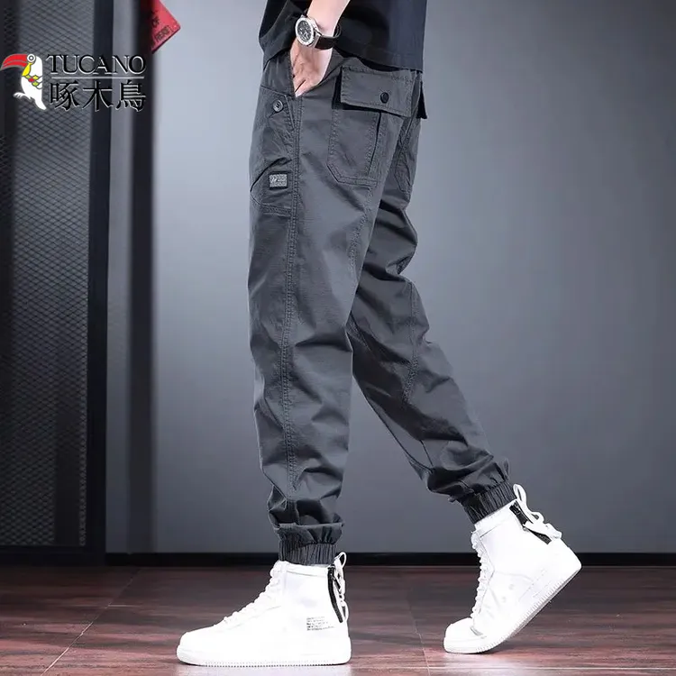 TUCANO/啄木鳥男士束脚工装裤2025春季新款美式休闲裤百搭长裤子