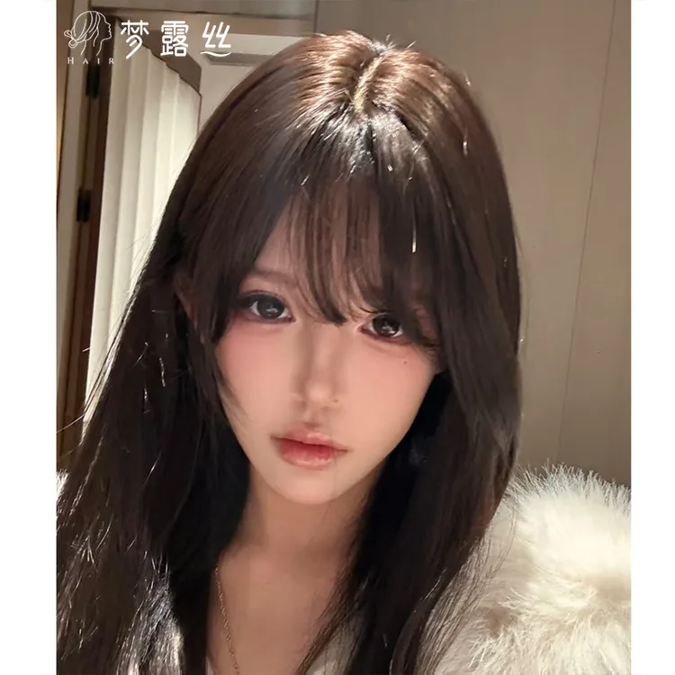 小圆-【免发网仿真大头皮】梦露丝假发女自然蓬松随意分缝氛围假发