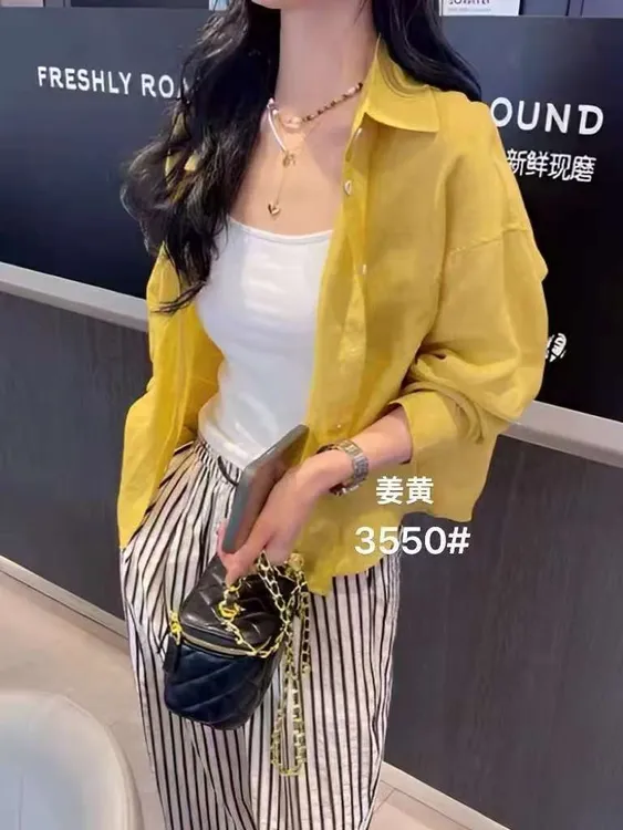 【亏本福利】小个子改版2025夏季新款时尚洋气翻领防晒衬衫