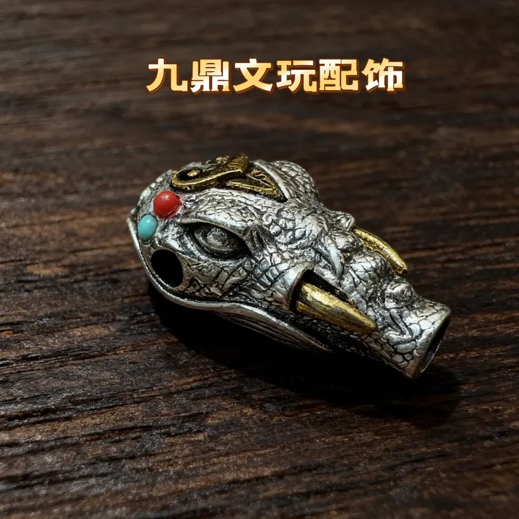 复古藏式风格象神三通、配件文玩配饰diy。脖挂手持108通用三通配饰