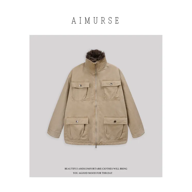 AIMURSE 【工装鹅绒】小众设计师 宽松保暖工装百搭鹅绒服 AM30171