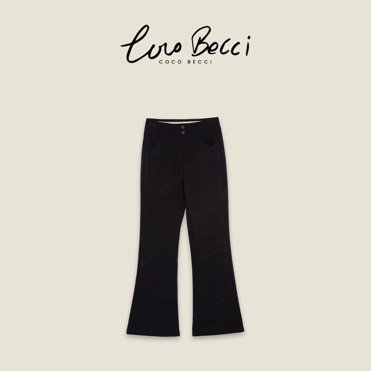 COCO BECCI【鹅绒女神裤】90白鹅遮肉显瘦插袋微喇裤CFJJD261112