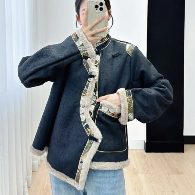 藏装新款情侣外套棉衣加绒厚藏服藏族女棉袄民族特色冬天藏式棉服