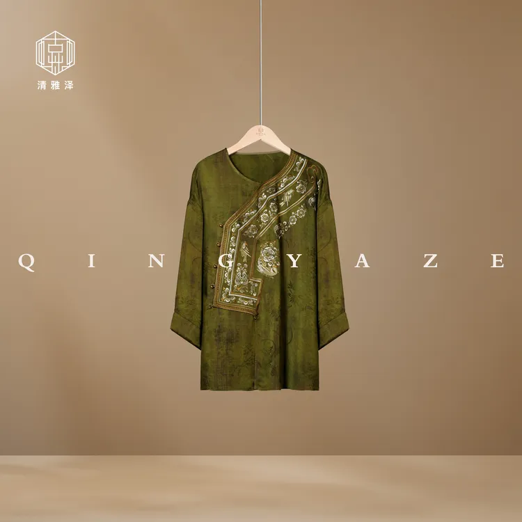 七月未央！人丝提花重工刺绣新中式上衣！GZ5830