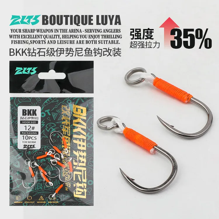 路亚4倍加强改装军鱼钩手工精绑溪流米诺亮片铁板vib钩激流专业