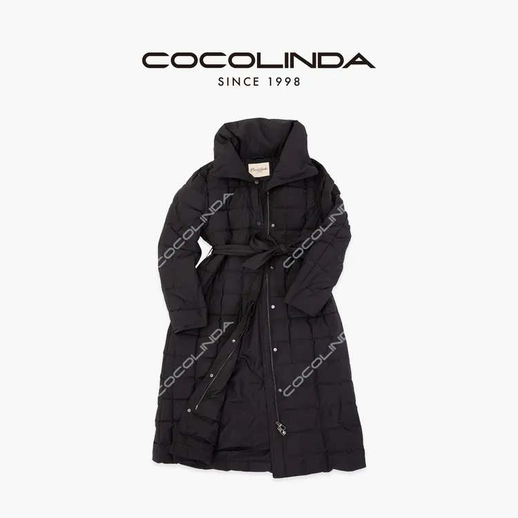 COCOLINDA |  90白鸭绒老钱男女CP系带超轻薄款中长款羽绒服Y5357