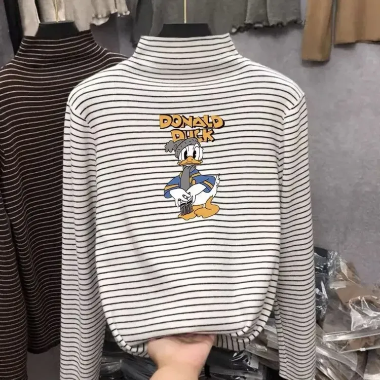 儿童德绒打底衫秋冬男女中大儿童半高领保暖内搭长袖T恤洋气上衣