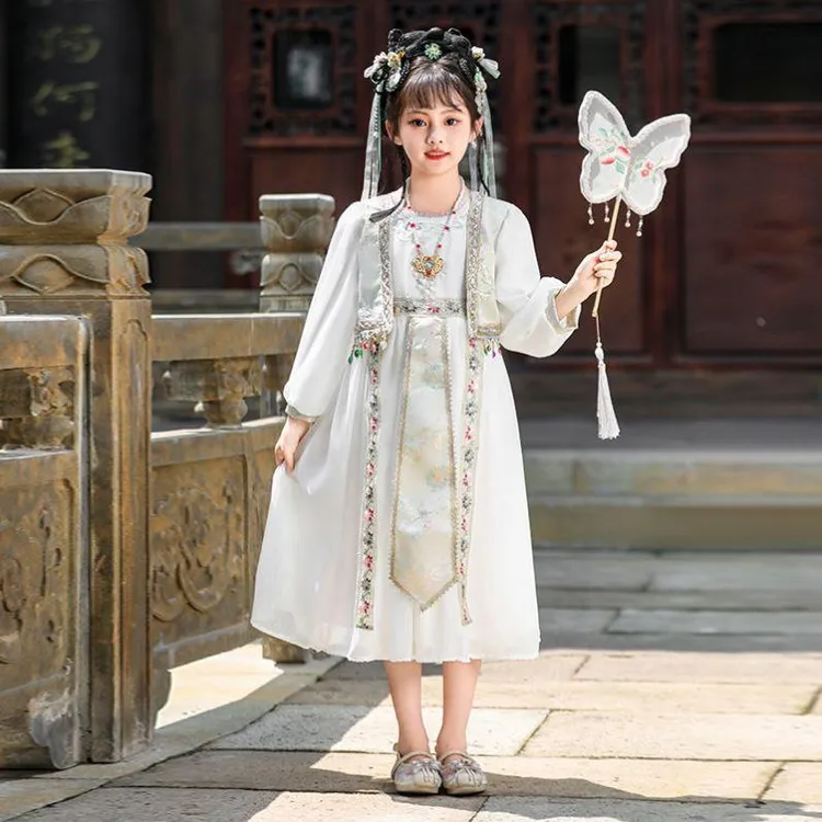 套装国风古装汉服2024夏季织金童装儿童改良女孩古风高端唐装