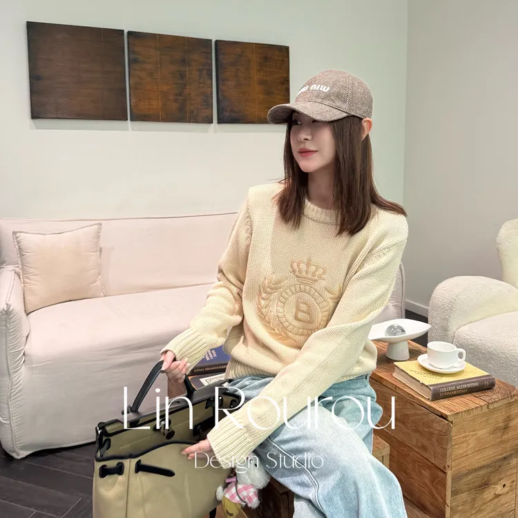 【皇冠麦穗毛衣】秋冬爆款长袖时尚百搭半高领圆领秋冬22MY2083