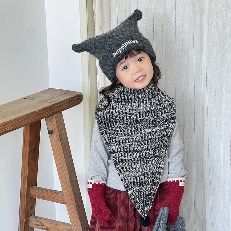 宝宝帽子针织帽卡通套头帽子洋气毛线帽护耳帽中大童秋冬加厚保暖