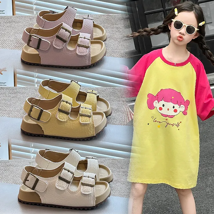 【万达撤柜】女童儿童勃肯鞋夏季凉鞋时尚百搭凉运动宝宝沙滩鞋表演