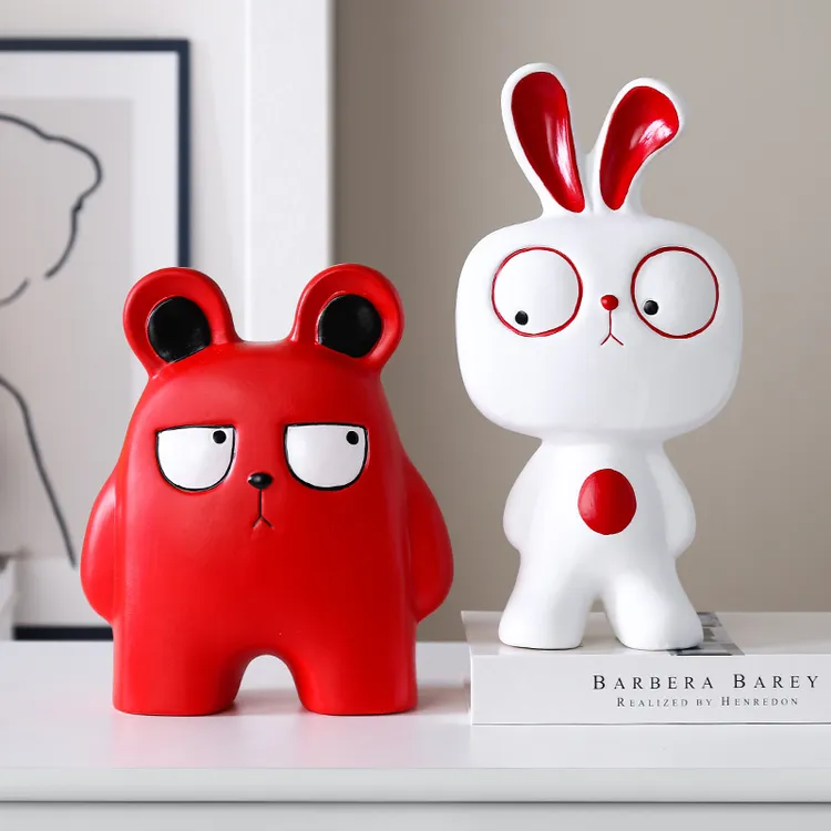 客厅酒柜创意电视柜趣味装饰品可爱卡通工艺品桌面摆设家居好物